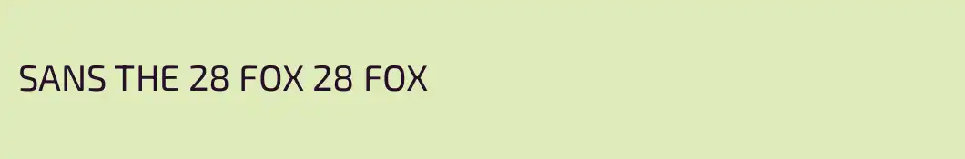 SANS THE 28 FOX 28 FOX